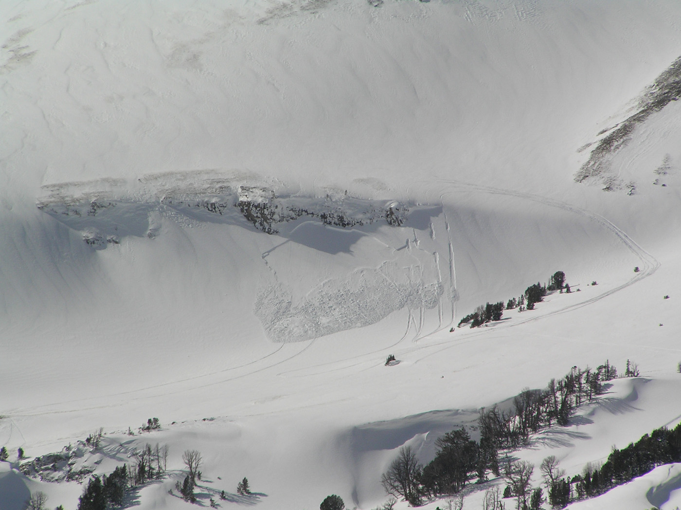 Snowmobiler Triggered Slide on Cedar Mountain